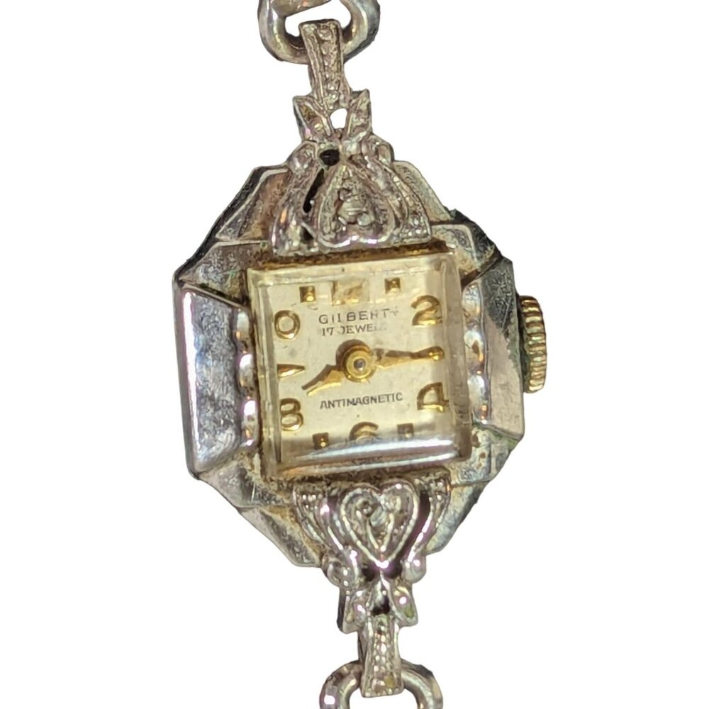Gilbert Women's Wrist Watch 17 Jewels Antimagnetic Stainless Back Vintage 1960s